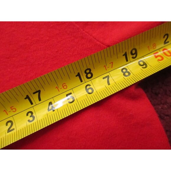 Vintage Men's T-shirt Large Single Stitch Grunge Plain Red Fruit Loom USA 1990's - Picture 5 of 6